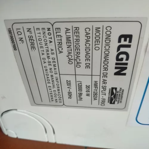 Filtro tela evaporadora Ar Condicionado Elgin 12000btus Hwqi12b2ia - Imagem 3