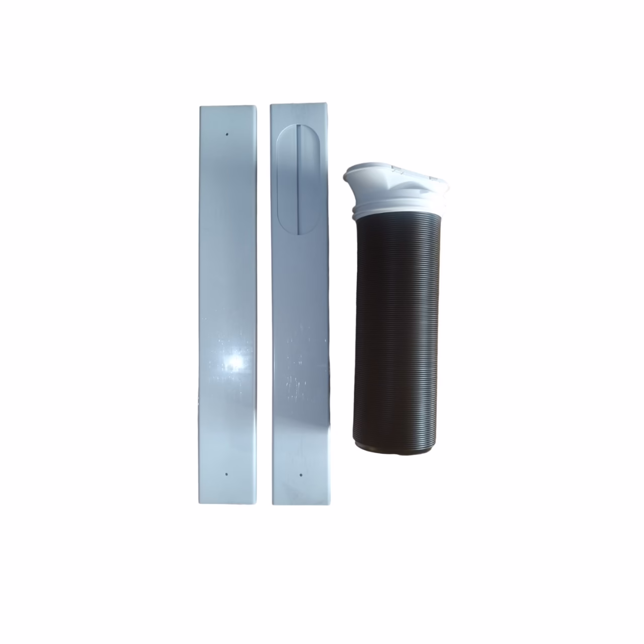 Kit Para porta Balcao com Tubo preto 13cm Rodca Direita ar condicionado Portatil Pinguino