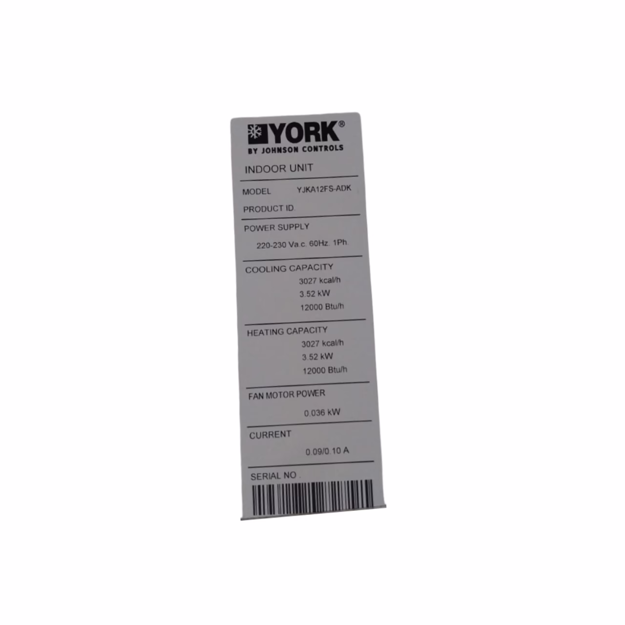 Painel da carenagem evaporadora ar condicionado YORK YJKA12FS-ADK - Imagem 3