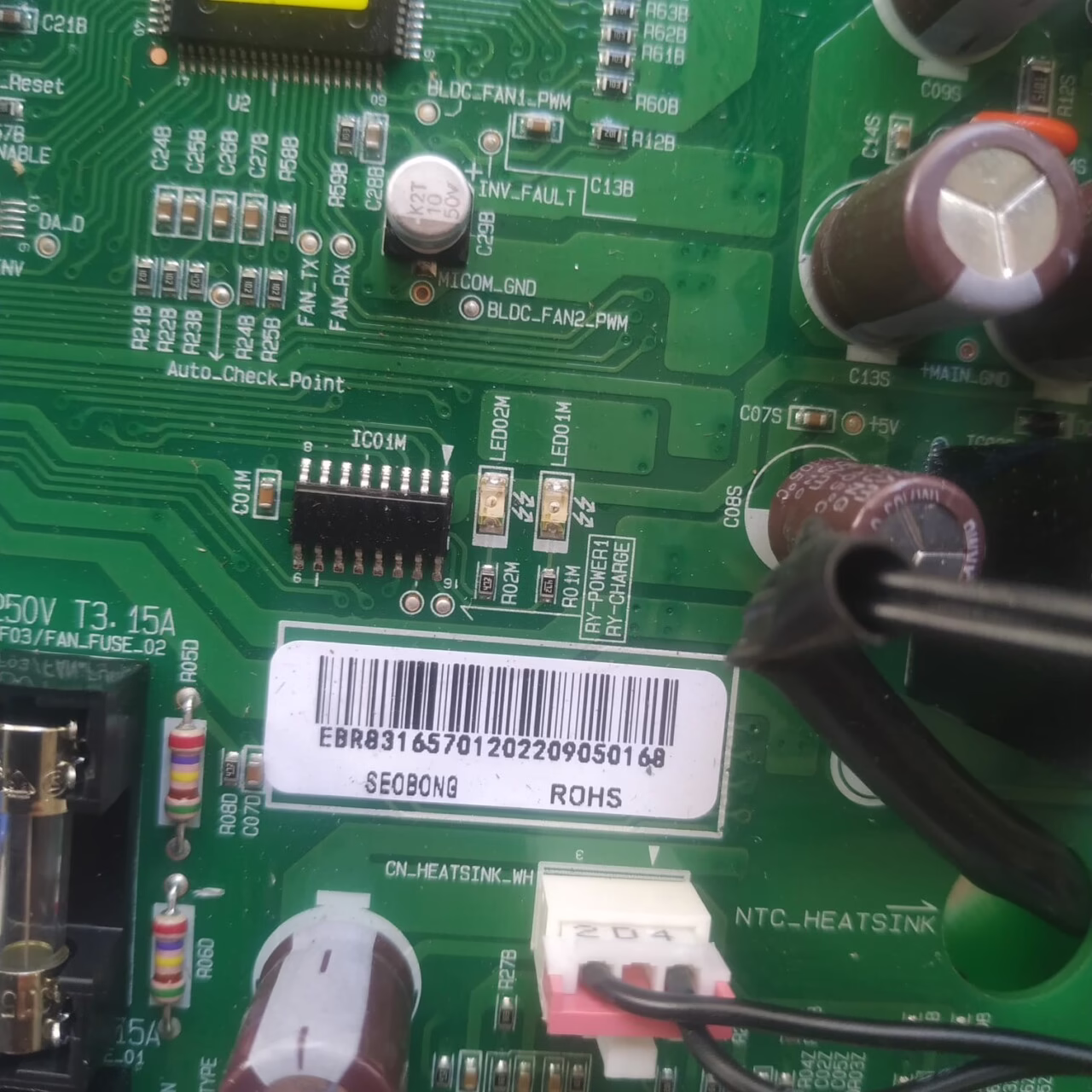 PLACA DA CONDENSADORA CASSETE compativel com LG EBR83165701 - Imagem 2