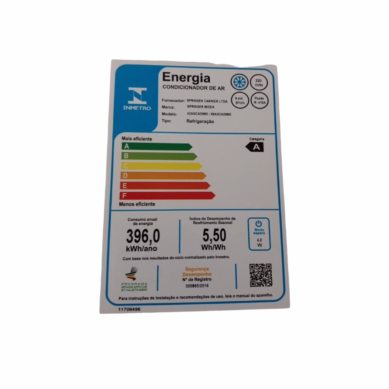 Painel Carenagem Evaporadora Ar Condicionado Compativel Com Springer Midea Inverter 42AGCA09M5 - Imagem 5