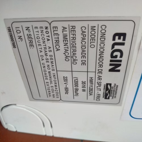 Filtro tela evaporadora Ar Condicionado Elgin 12000btus Hwqi12b2ia - Imagem 3