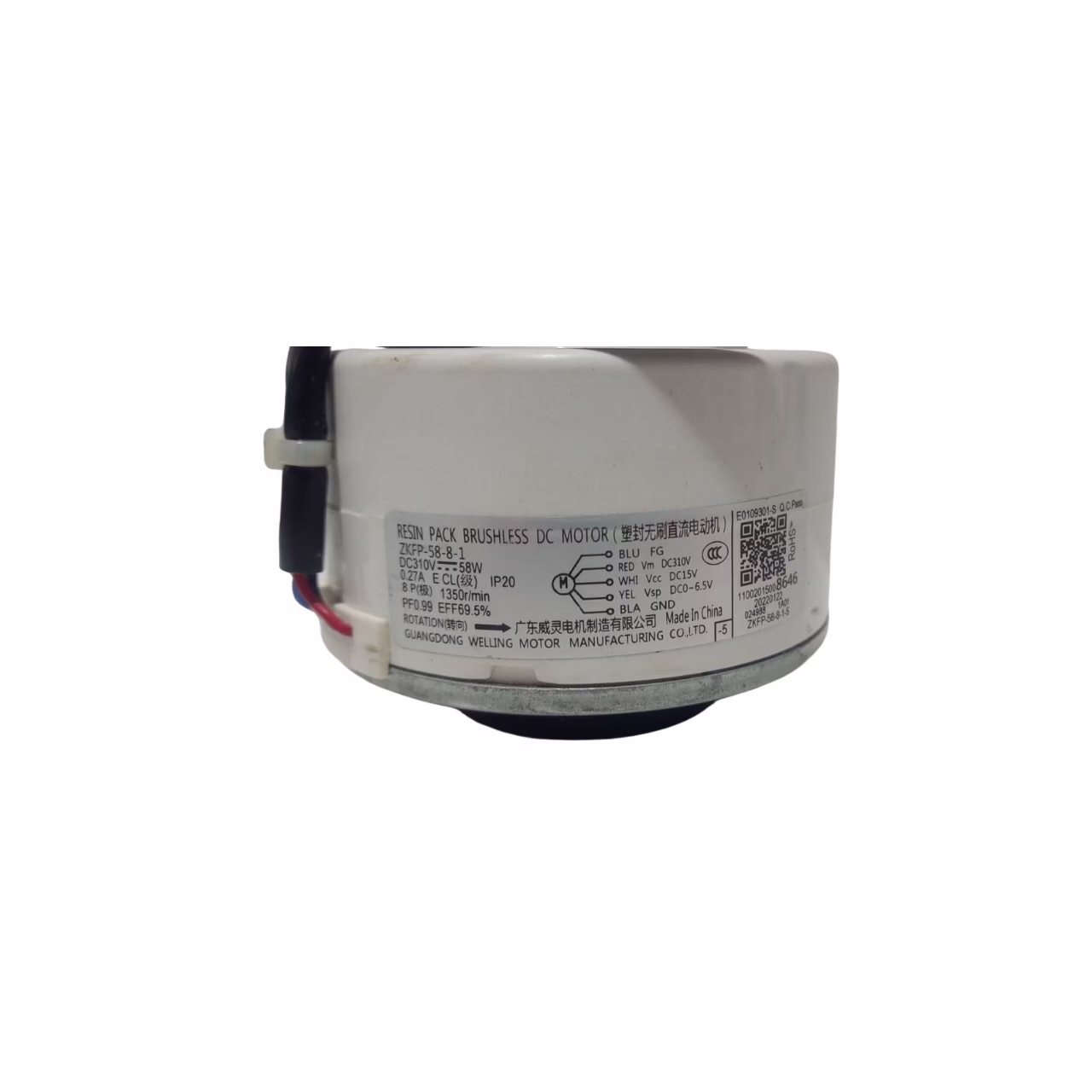 Motor Da Evaporadora ar condicionado split Elgin Hfvi30b2ia - Imagem 2