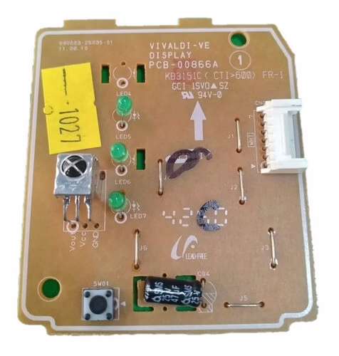 Placa Display Ar Condicionado Samsung Pcb00866a 7 Vias