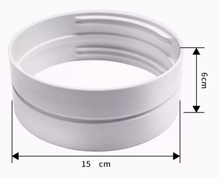 Emenda extensão de tubo rosca interna 15cm para ar condicionado springer midea