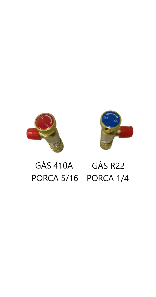 Kit Valvulas De Segurança Em Gas Refrigerante Para Ar Condicionado
